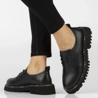 Černé kožené polobotky Filippo DP8341/26 BK