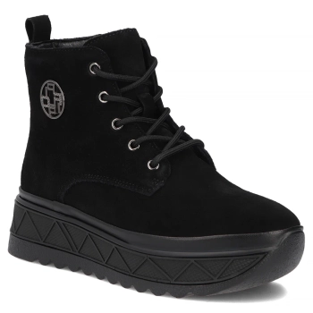 Černé kožené kotníkové boty Filippo DBT8078/26 BK