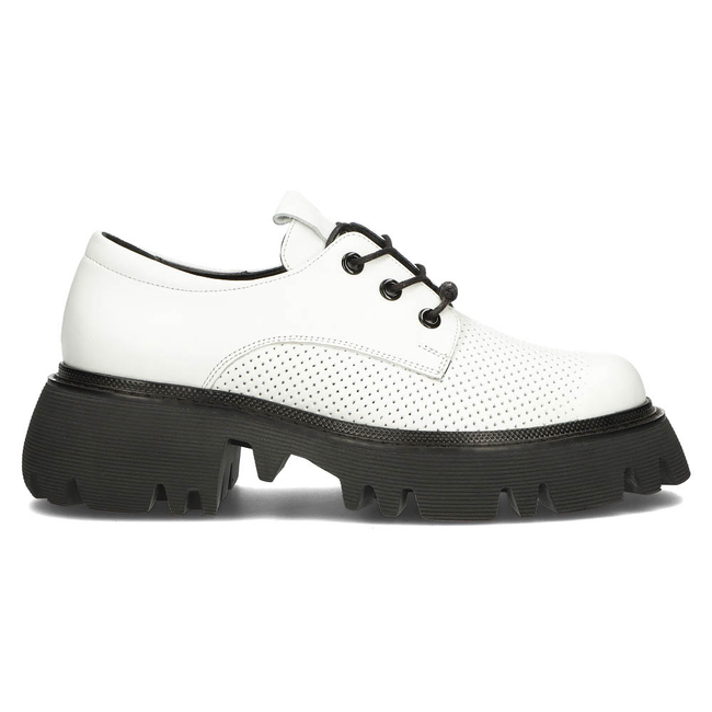 Bílé kožené boty Filippo DP3909/22 WH