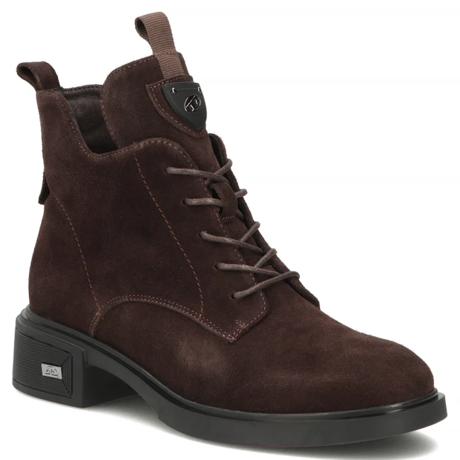 Hnědé kožené kotníkové boty Filippo DBT7952/26 D BR