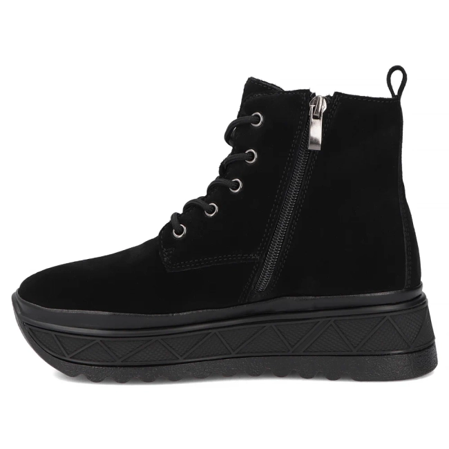 Černé kožené kotníkové boty Filippo DBT8078/26 BK