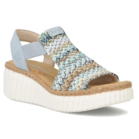 Růžové sandály Rieker 69172-91 multicolor