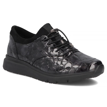 Šedé kožené polobotky Filippo DP7117/26 GR