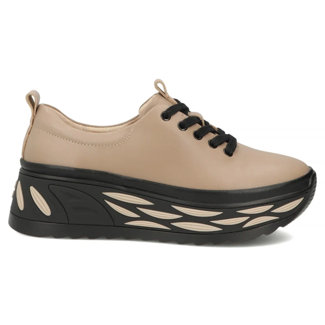 Taupe kožené tenisky Filippo DP8006/26 TP