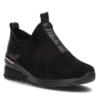 Černé kožené sneakersy Filippo DP1689/22 BK BK