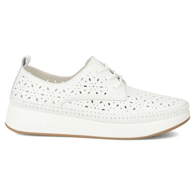 Bílé kožené polobotky Filippo DP7574/26 WH