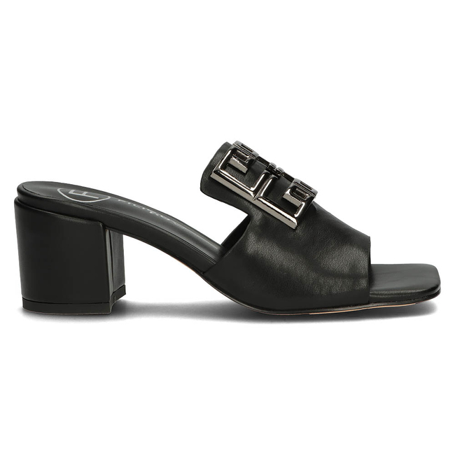 Černé kožené pantofle Filippo DK3731/22 BK