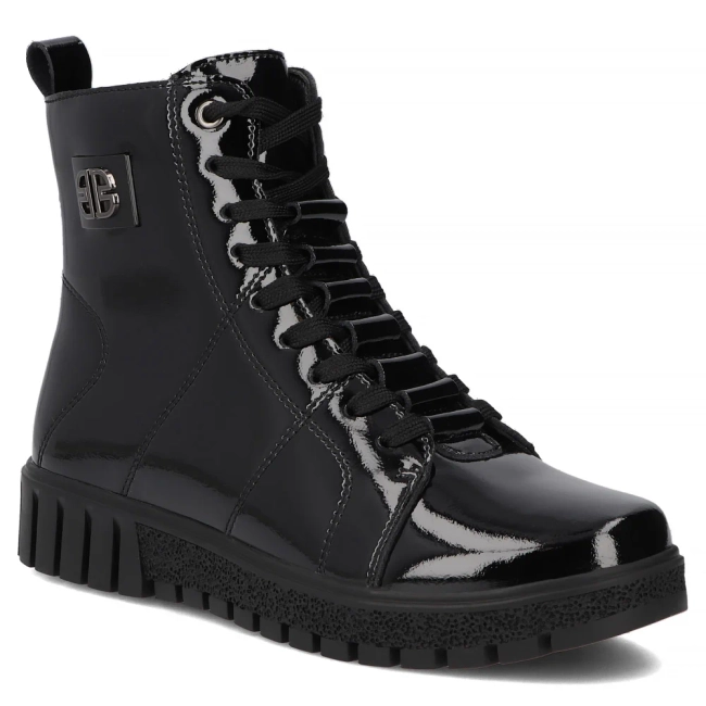 Černě kožené kotníkové boty Filippo DBT7273/26 BK