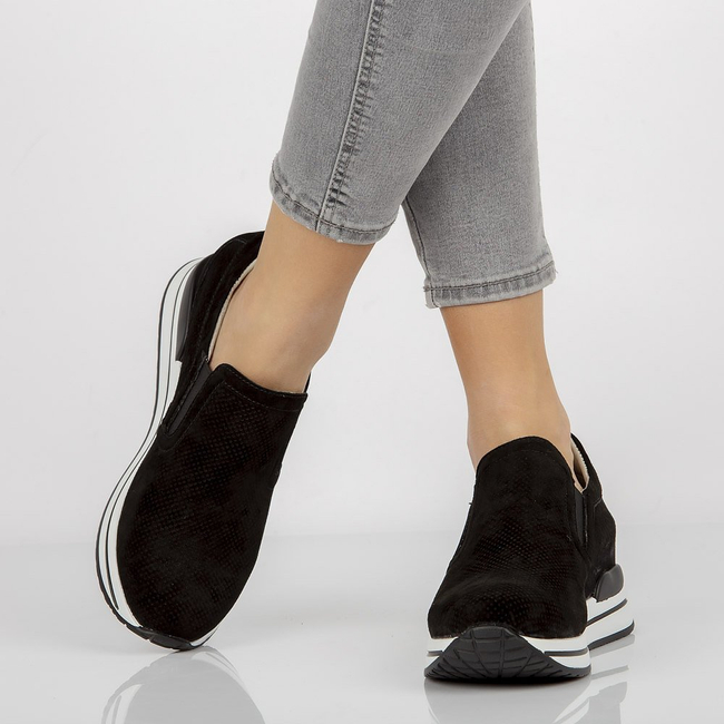 Kožené sneakersy Filippo DP1512/21 Bk černé