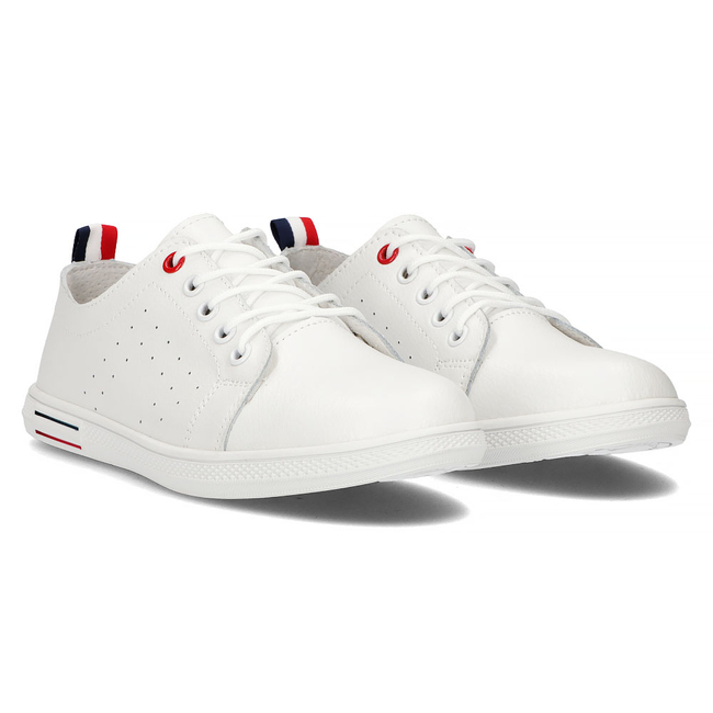 Bílé kožené polobotky Filippo DP3508/23 WH