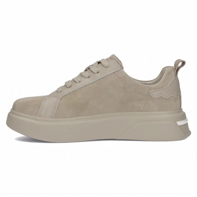 Šedá kožené sneakersy Filippo DP4580/23 BE
