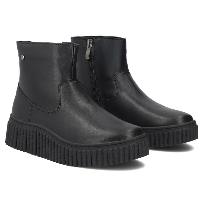 Černé kožené kotníkové boty Filippo DBT8336/26 BK