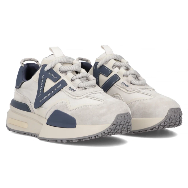 Šedé kožené sneakersy Filippo DP6523/24 GR
