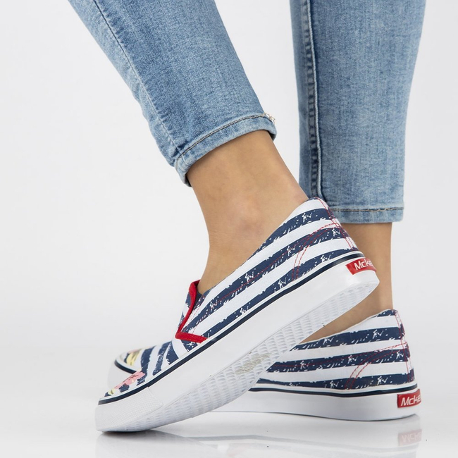 Sneakersy Slip on MCKEY DTN114/16 WH NV bílé