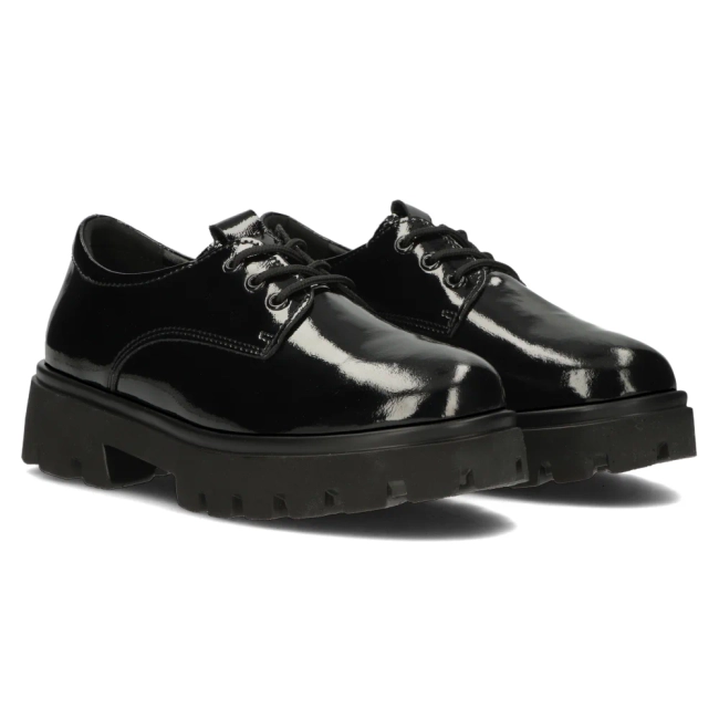 Černé kožené polobotky Filippo DP4729/23 BK L