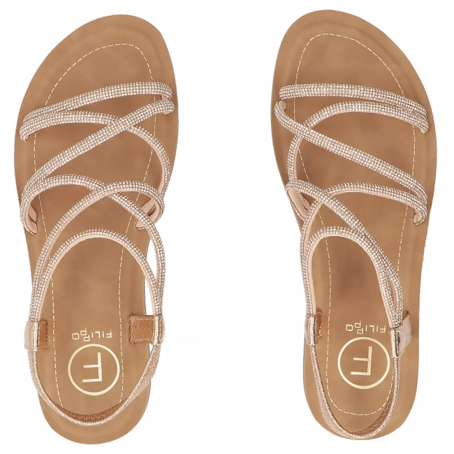 Zlaté sandály Filippo DS6884/26 GO