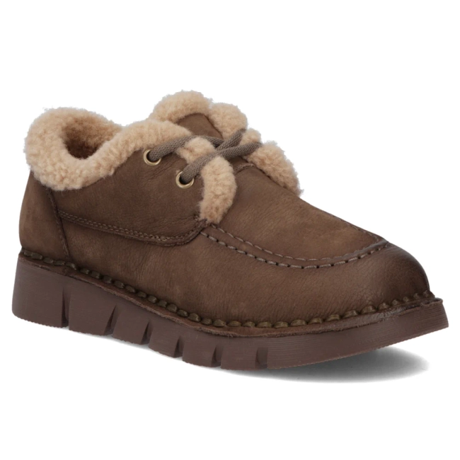 Khaki kožené polobotky Filippo DP8181/26 KH