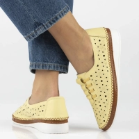 Žluté kožené polobotky Filippo DP7624/26 YL