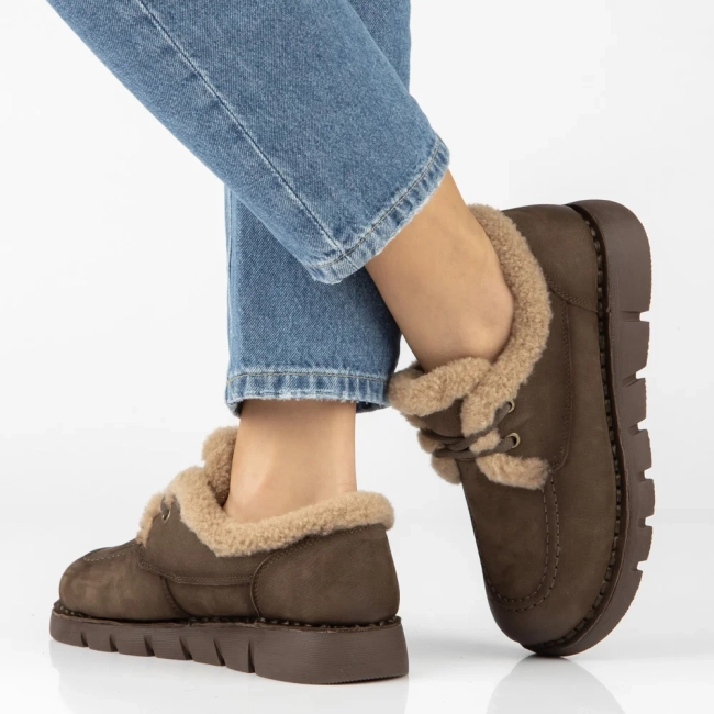 Khaki kožené polobotky Filippo DP8181/26 KH