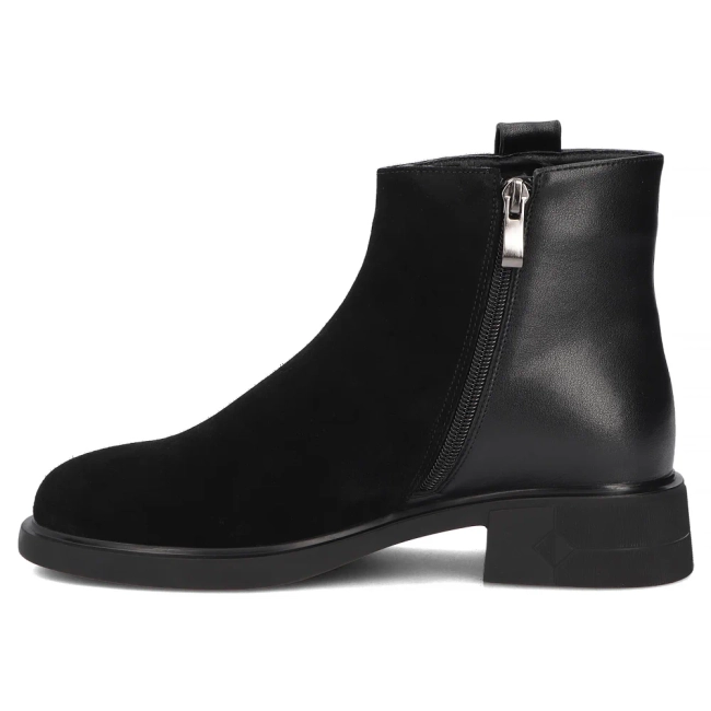 Černé kožené kotníkové boty Filippo DBT8249/26 BK