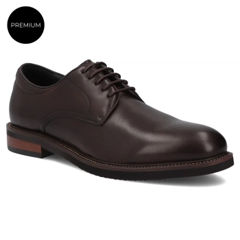 Hnědé kožené polobotky Filippo MP8009/26 D BR