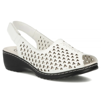 Bílé kožené sandály Filippo DS7763/26 WH
