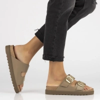 Taupe pantofle Yokono TUNEZ-130