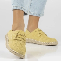 Žluté kožené polobotky Filippo DP7692/26 YL