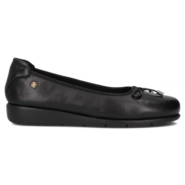 Černě kožené baleríny Maciejka P6504-01/00-1