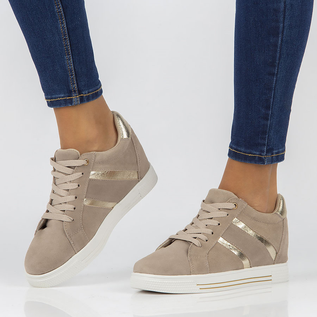 Béžové kožené sneakersy Filippo DP3549/22 BE