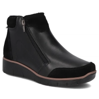 Černé kožené kotníkové boty Filippo DBT3950/26 BK