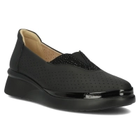 Černé kožené polobotky Filippo DP6208/24 BK