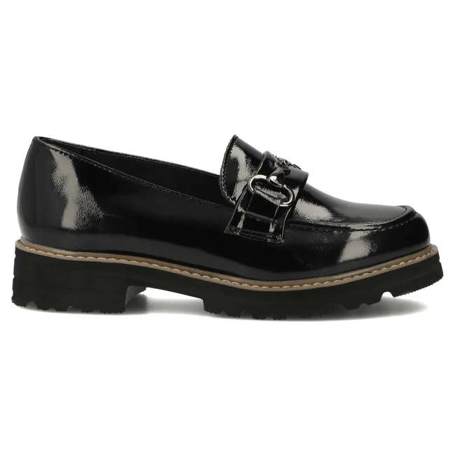 Černé kožené polobotky Filippo DP7654/26 BK L