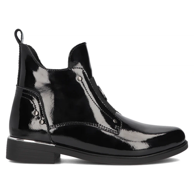 Černé kožené kotníkové boty Filippo DBT4750/24 BK