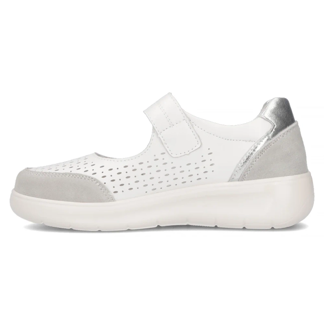 Bílé kožené polobotky Filippo DP6036/24 WH