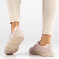 Světle růžové kožené sneakersy Filippo DP7508/26 LT PI