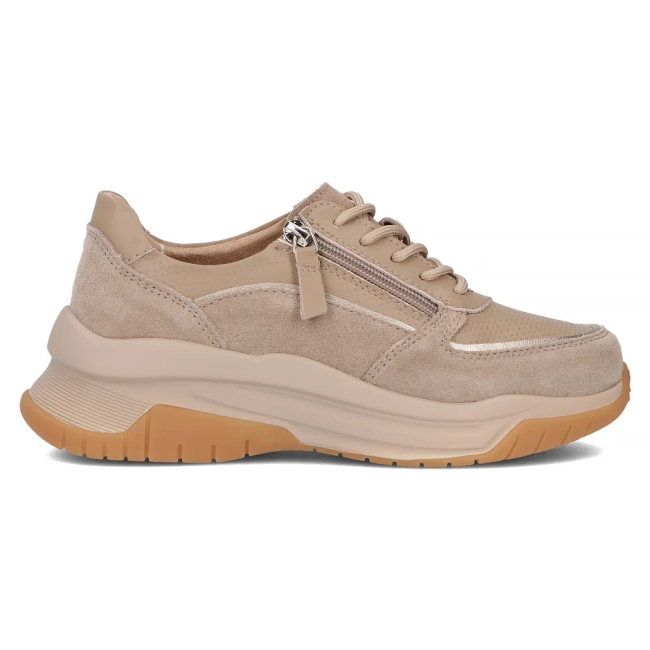 Taupe kožené sneakersy Filippo DP6435/24 TP