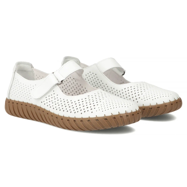 Bílé kožené polobotky Filippo DP7551/26 WH