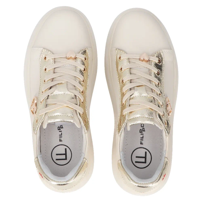 Béžové kožené sneakersy Filippo DP6792/25 BE