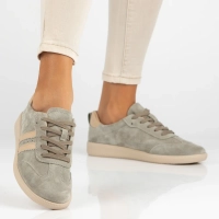 Khaki kožené sneakersy Filippo DP7508/26 KH