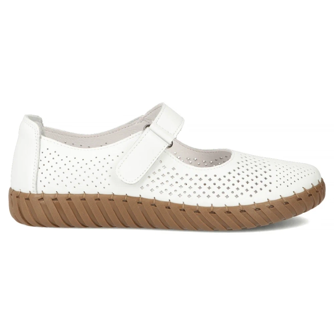 Bílé kožené polobotky Filippo DP7551/26 WH