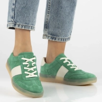 Zelené kožené sneakersy Filippo DP6770/25 GE