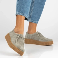 Khaki kožené polobotky Filippo DP7500/26 KH