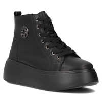 Černě kožené boty Filippo DBT6338/24 BK