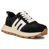 Černé kožené sneakersy Filippo DP6743/25 BK