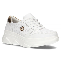 Bílé kožené sneakersy Filippo DP2138 /23 WH