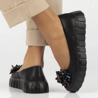 Černé kožené polobotky Filippo DP6996/26 BK
