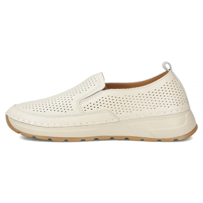 Béžové kožené polobotky Filippo DP7609/26 BE