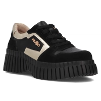 Černé kožené sneakersy Filippo DP6780/25 BK GO
