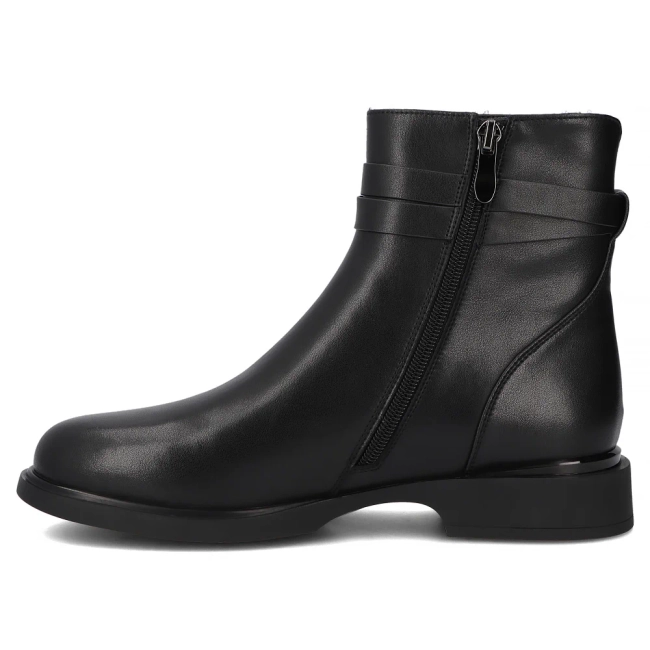 Černě kožené kotníkové boty Filippo DBT7357/25 BK